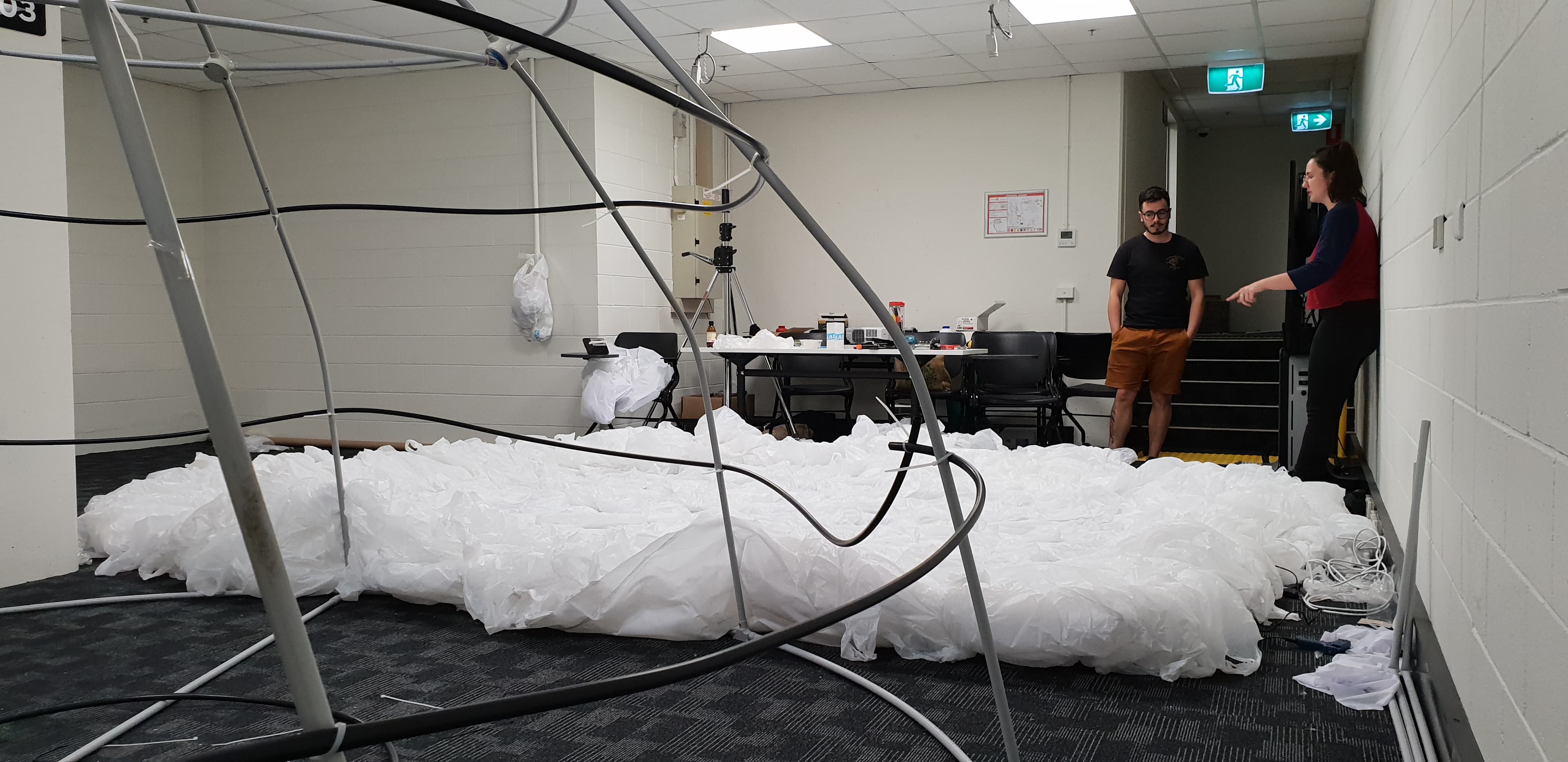 and it's skin was white as... lots and lots of plastic bags