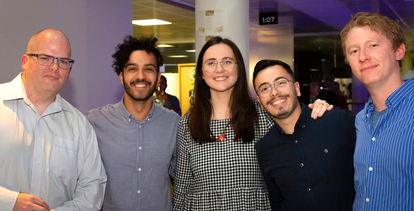 team photograph, (left to right) Richard Foster, Amed Hammadi, Claudia Osborn, Renato Frias Goncalves, Liam Key