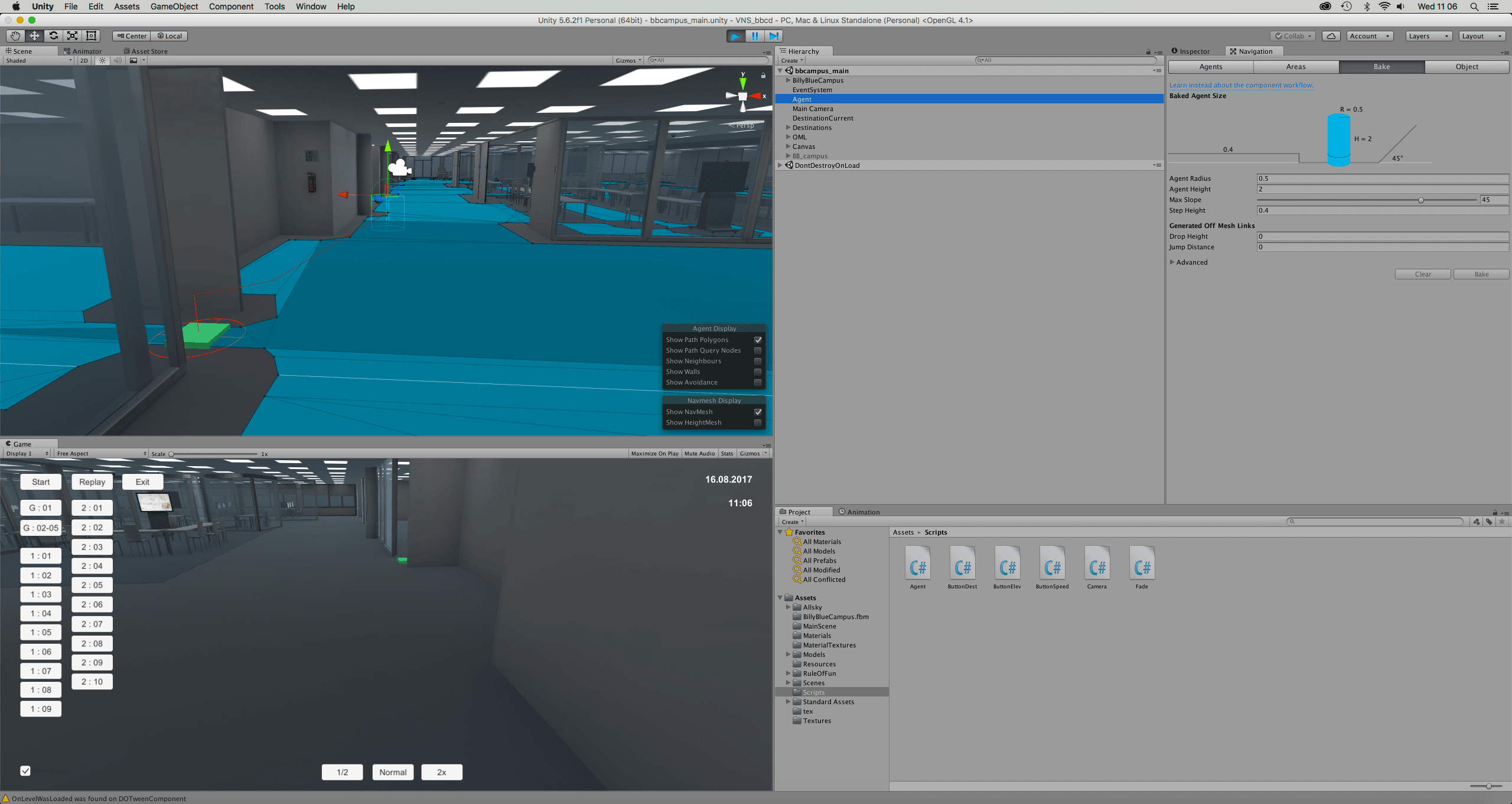 Testing the navmesh for any weak points or narrow connections