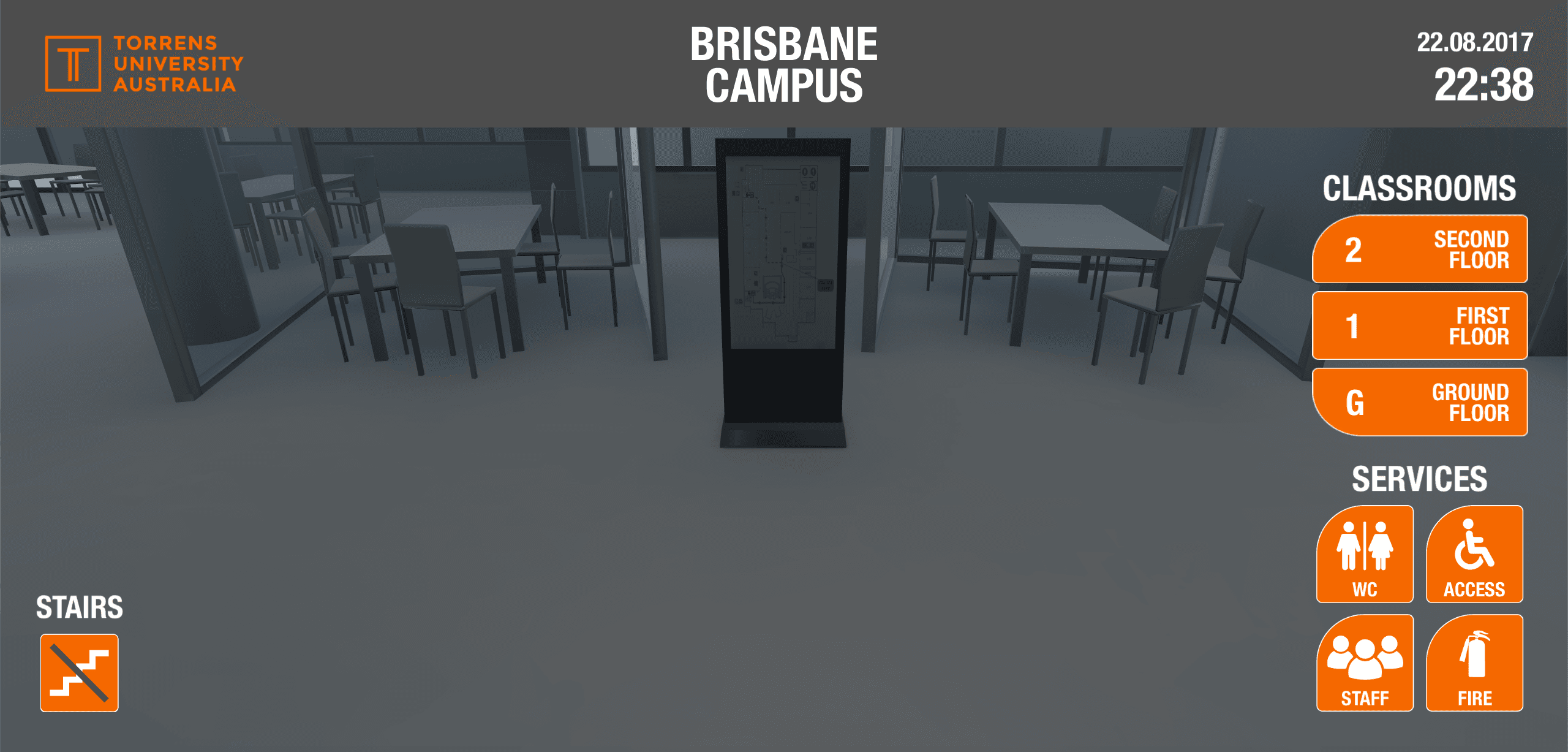 Title screen for the Brisbane campus, 1st floor