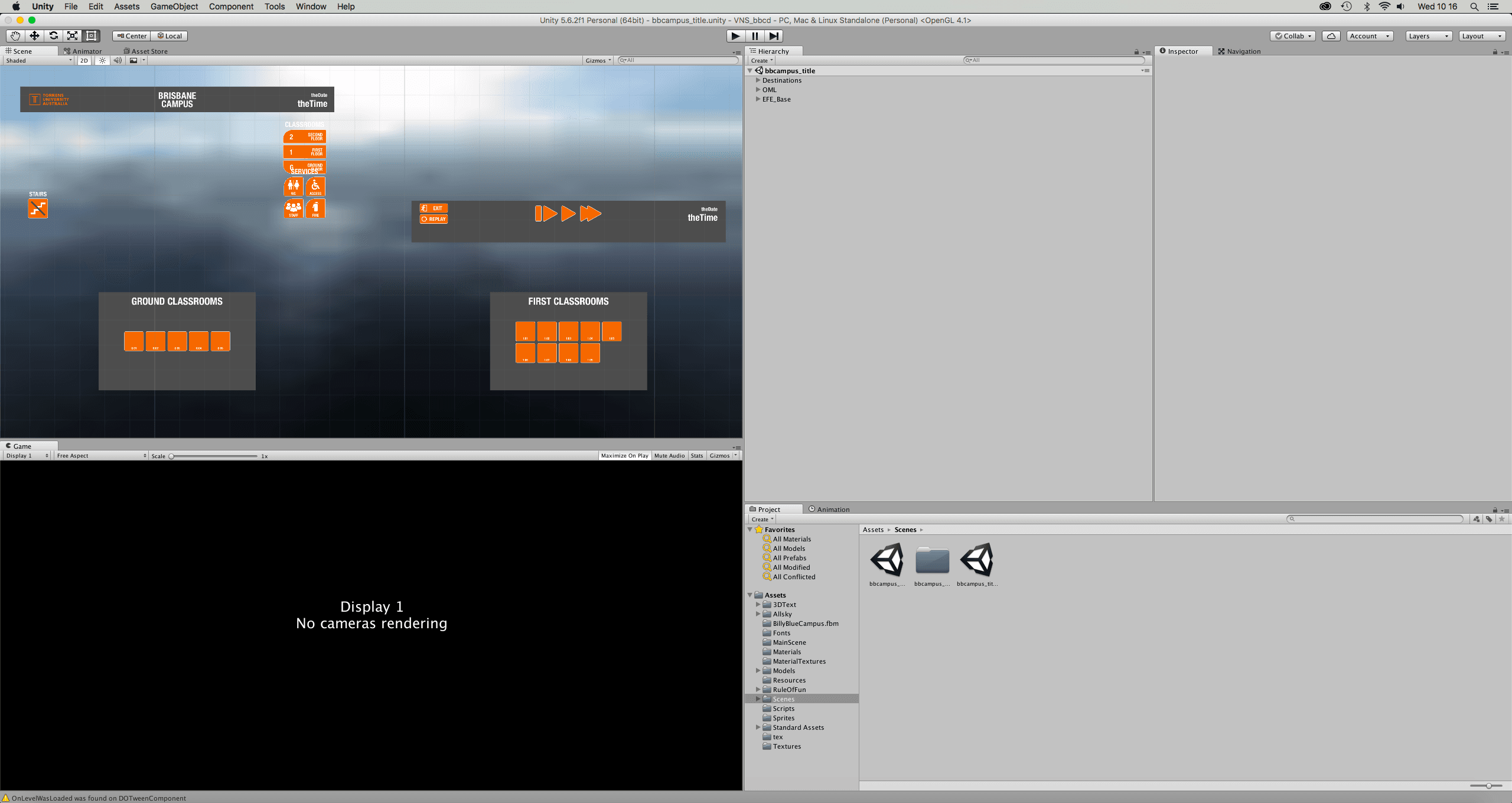 Connecting all the different UI elements together and setting screen positioning and layout
